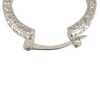 One large Pair of 18k White Gold and Round Brilliant Diamond Hoop Earrings - 6