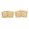 One Pair of 18k Yellow Gold and Round Brilliant Diamond Clip Earrings