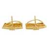 One Pair of 18k Yellow Gold and Round Brilliant Diamond Clip Earrings - 5