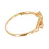 One 18k Yellow Gold and Round Brilliant Diamond Bangle - 2