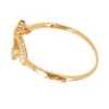 One 18k Yellow Gold and Round Brilliant Diamond Bangle - 4